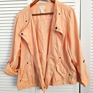 Linen salmon jacket